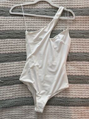 Princess Polly One-Shoulder White Bodysuit